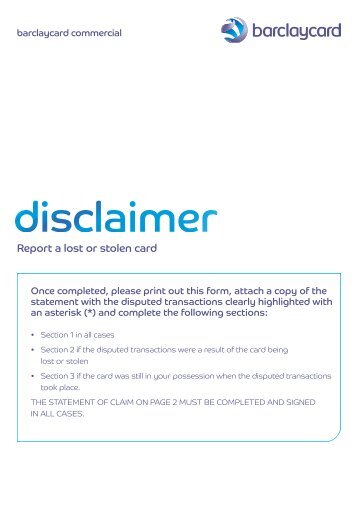 a24498 BCB Disclaimer form pdf - Barclaycard