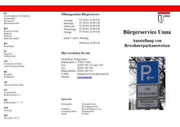 Flyer Bewohnerparkausweis (PDF) - Stadt Unna