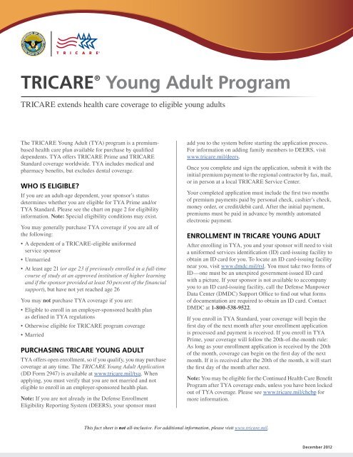 Tricare Select Coverage Chart