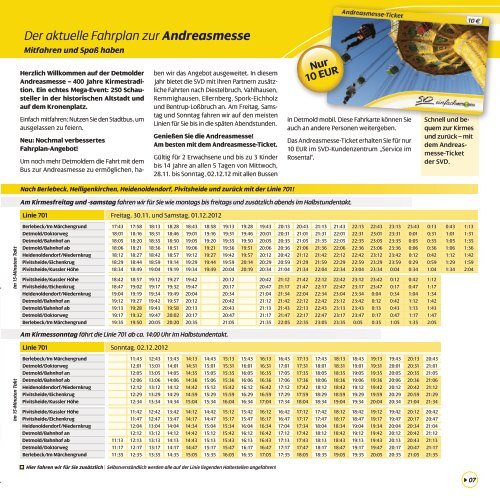 Der aktuelle Fahrplan zur Andreasmesse on-Seite - Stadtverkehr ...