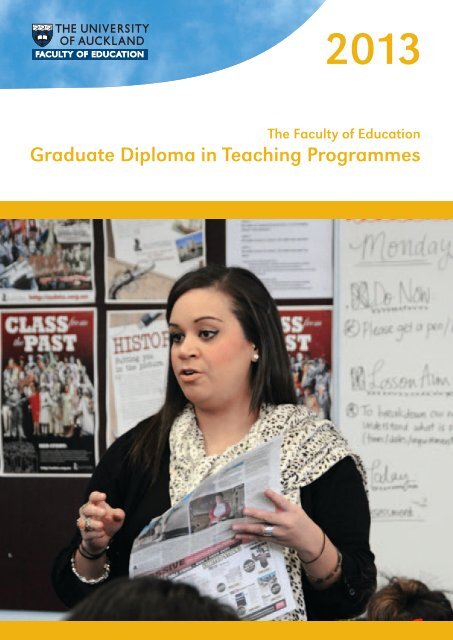 2013 Graduate Diploma in Teaching Programmes - Faculty of ...