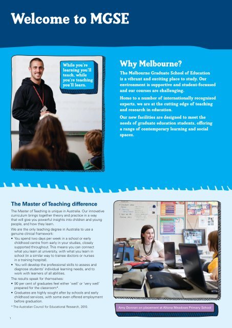 Master of Teaching 2013 - Melbourne Graduate School of Education ...