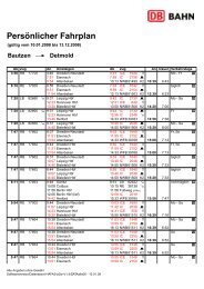 Pers ¨onlicher Fahrplan - Stadtverkehr Detmold GmbH