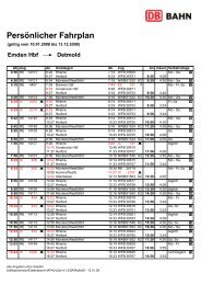 Pers ¨onlicher Fahrplan - Stadtverkehr Detmold GmbH