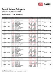 Pers ¨onlicher Fahrplan - Stadtverkehr Detmold GmbH