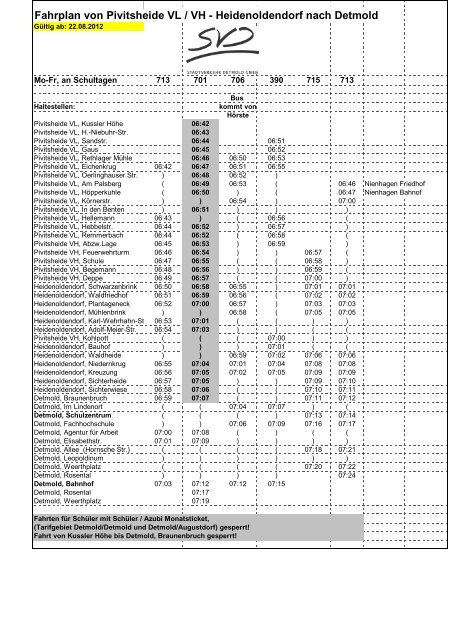 Pivitsheide - Detmold 22.08.12 - Stadtverkehr Detmold GmbH