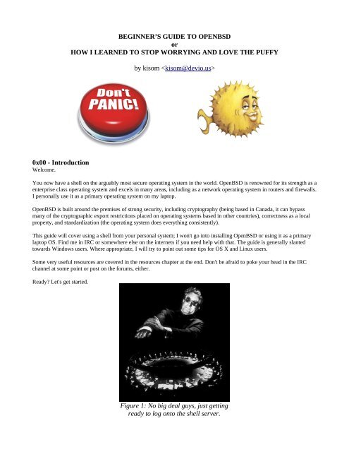 Beginner&rsquo;s Guide to OpenBSD - Free OpenBSD Shell Account 