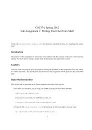 CSC374, Spring 2012 Lab Assignment 1: Writing Your Own Unix Shell