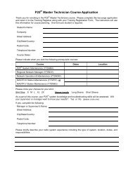 Master Technician Registration Form