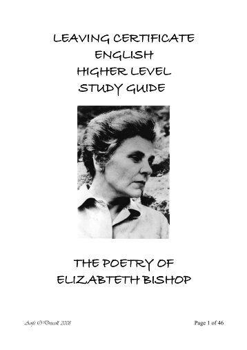 Elizabeth Bishop - Aoife's Notes