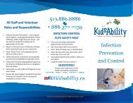 Infection Prevention and Control Brochure - KidsAbility
