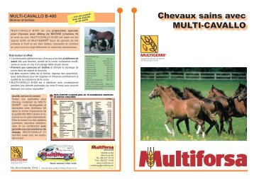 MULTI-CAVALLO Spécialités pour chevaux avec ... - Multiforsa