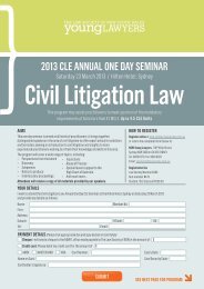 Civil Litigation - 23 March 2013 - Law Society of NSW