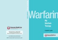 My Warfarin Therapy - University of Utah Health Care