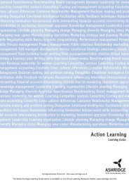 Action Learning - Ashridge
