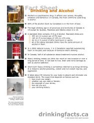 Fact Sheet Drinking And Alcohol - Canadian Public Health Association