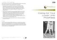 Caring for Your Lower Limb Prosthesis - Blatchford