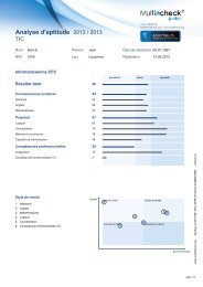 Analyse d'aptitude - Multicheck