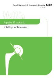 A Patient's Guide To Total Hip Replacement - Royal National ...