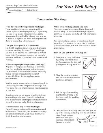 Compression Stockings - Aurora Health Care