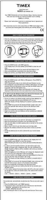 timex pedometer
