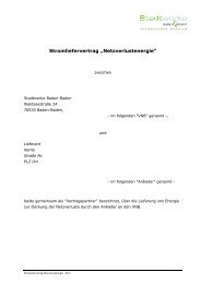 Stromliefervertrag Netzverlustenergie Muster - Stadtwerke Baden ...