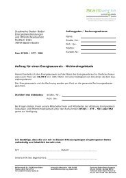 Auftragsformular Nicht-Wohngebäude - Stadtwerke Baden-Baden