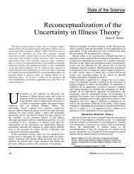 Reconceptualization of the Uncertainty in Illness Theory