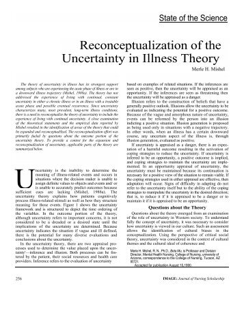 Reconceptualization of the Uncertainty in Illness Theory