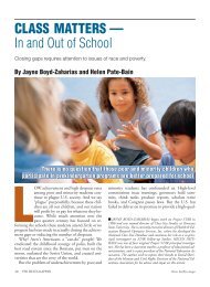 Class Matters: In and Out of School - NEA