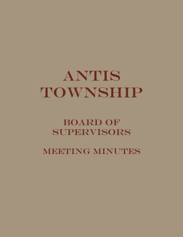 ANTiS TOWNShiP - Blair County