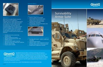 Survivability Armor Suite - QinetiQ | North America