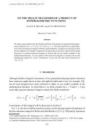 on the mellin transform of a product of hypergeometric functions