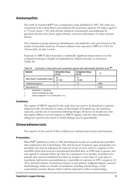 Hyperbaric Oxygen Therapy - Hyperbaric Chamber Information ...