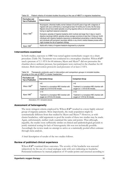 Hyperbaric Oxygen Therapy - Hyperbaric Chamber Information ...