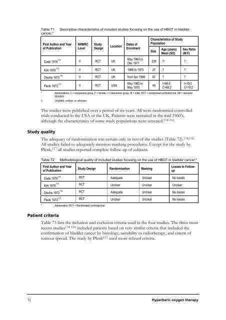 Hyperbaric Oxygen Therapy - Hyperbaric Chamber Information ...