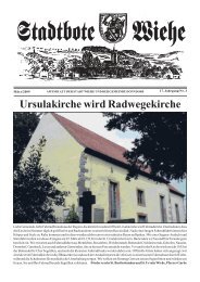 Ursulakirche wird Radwegekirche - Stadt Wiehe