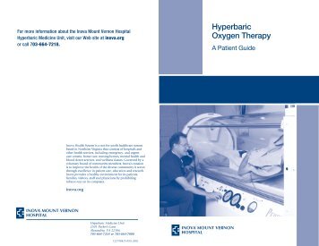 Hyperbaric Oxygen Therapy - Inova Health System