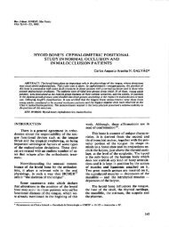 HYOID BONE'S CEPHALOMETRIC POSITIONAL STUDY lN ...