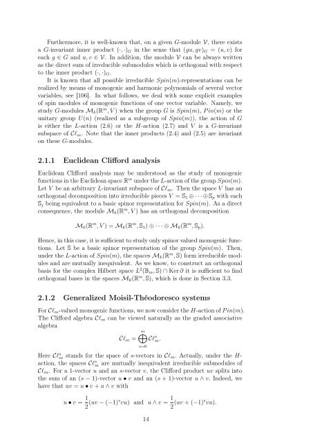 Hypercomplex Analysis Selected Topics