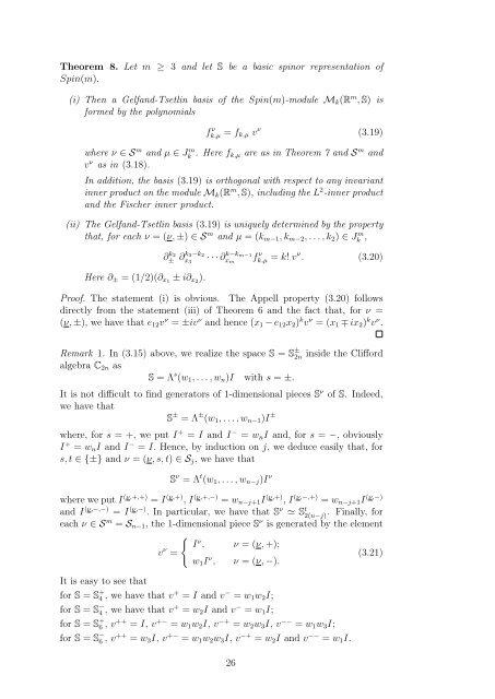 Hypercomplex Analysis Selected Topics