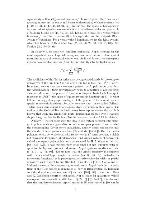 Hypercomplex Analysis Selected Topics