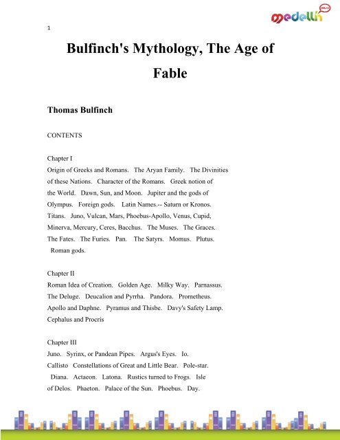Bulfinch's Mythology, The Age of Fable Thomas Bulfinch