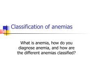 Classification of anemias