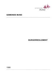 GEMEINDE MUND BURGERREGLEMENT 1998