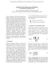 Application of the Hypergeometric Distribution - American Statistical ...