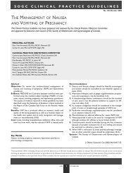 The Management of Nausea - SOGC