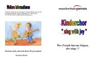 Wer Freude hat am Singen, der singe !! - Musikschule