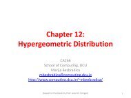 Chapter 12: Hypergeometric Distribution - School of Computing