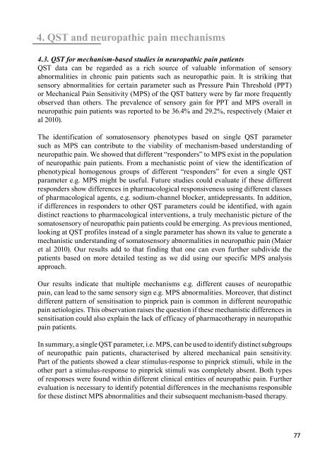 Quantitative Sensory Testing (QST) - Does assessing ... - TI Pharma